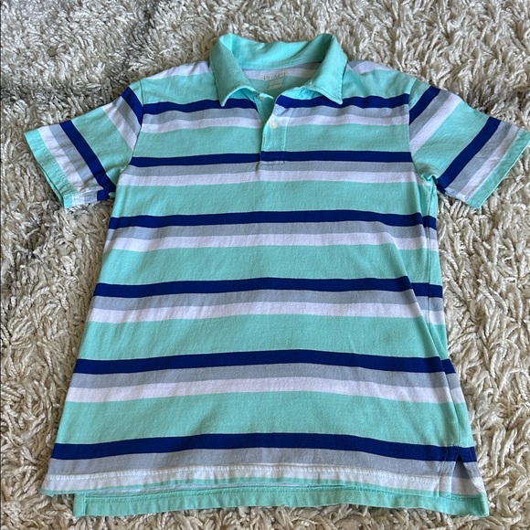 The Children’s Place Polo Shirt Striped Blue - Picture 6 of 6